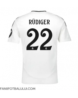 Real Madrid Antonio Rudiger #22 Tricou Fotbal Replică 2024-25 Barbati Acasa